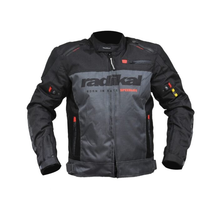 CAMPERA MOTO RIDE GRIS IMPERMEABLE PROTECCION DESMONTABLE - Image 1