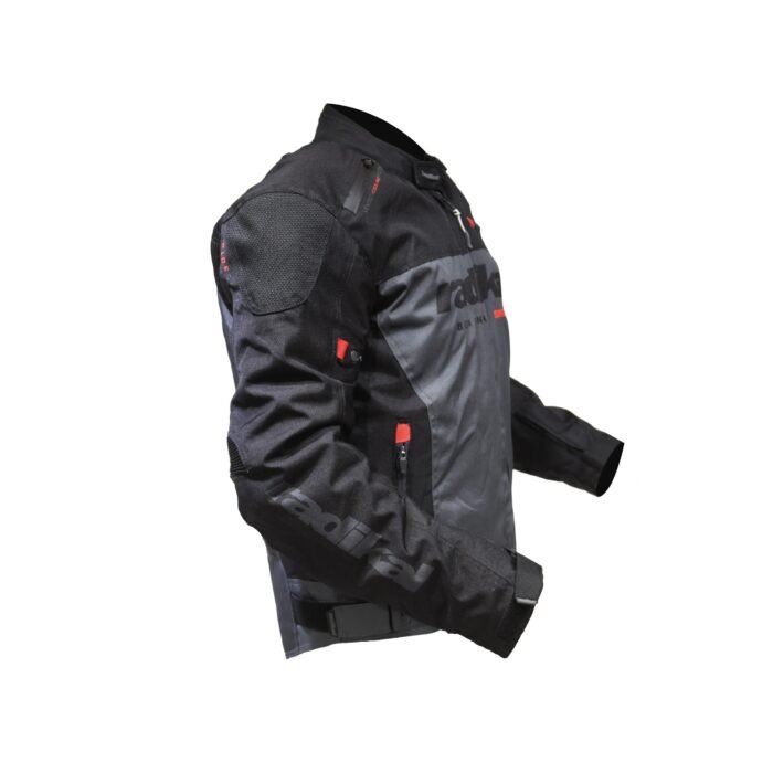 CAMPERA MOTO RIDE GRIS IMPERMEABLE PROTECCION DESMONTABLE - Image 2