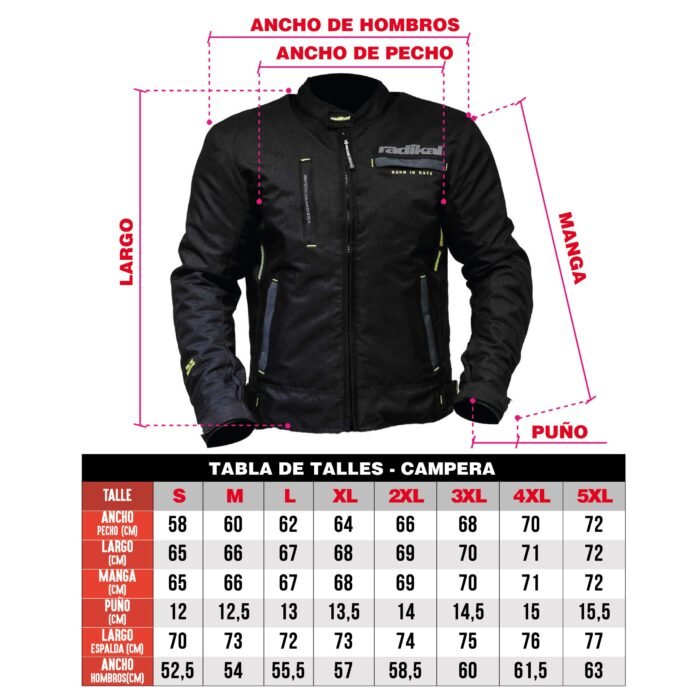 CAMPERA MOTO CONCEPT NEGRO IMPERMEABLE PROTECCION DESMONTABLE - Image 9
