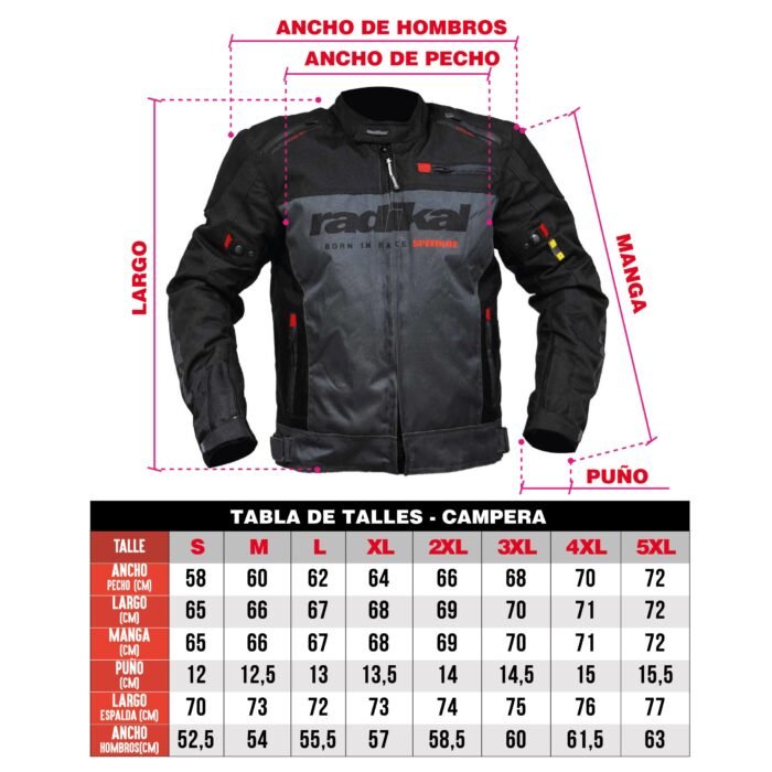 CAMPERA MOTO RIDE GRIS IMPERMEABLE PROTECCION DESMONTABLE - Image 9